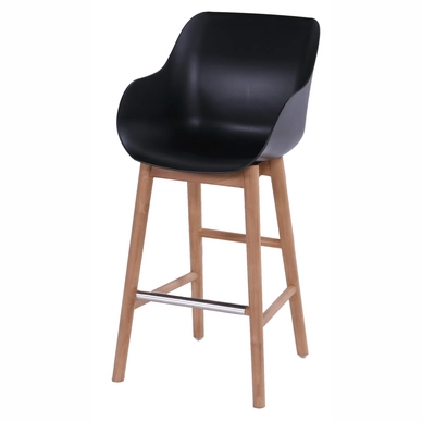Barstoel Hartman Sophie Teak Organic Vintage Brown Carbon Black (set van 2)