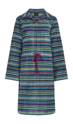 Badjas Cawö Home 6218 Women Rits & Tunnelkoord Multicolor