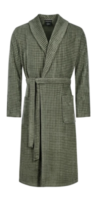 Dressing Gown Cawö Home 6508 Men Shawl Collar Field