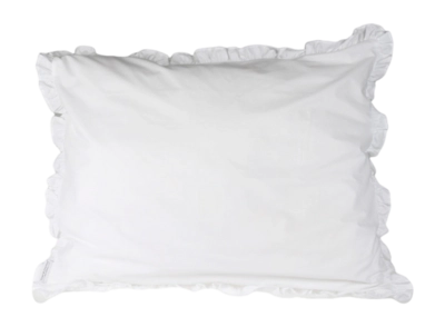 Kussensloop Town&Country Frilled Percale White