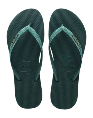 Tongs Havaianas Femme Slim Sparkle II Pantanal Green