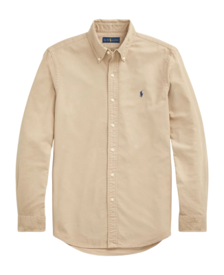 Overhemd Ralph Lauren Men Garment Dyed Oxford Shirt Surrey Tan