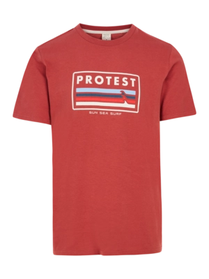 T-Shirt Protest Homme Prtbarn Brick Red