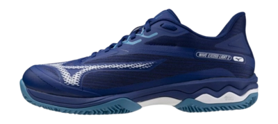 Chaussures de Tennis Mizuno Homme Wave Exceed Light 2 CC Bellwether Bleu Blanc Fjord Blue