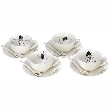 Mok POLSPOTTEN Undressed 220 ml (Set van 4)