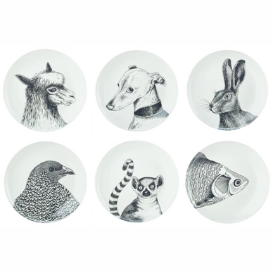 Side Plate POLSPOTTEN Animals 24 cm (Set van 6)