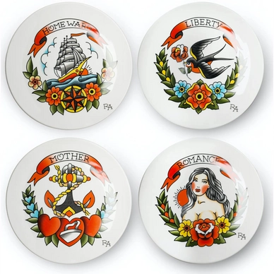 Side Plate POLSPOTTEN Tattoo 20 cm (Set van 4)