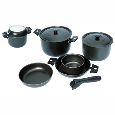 Pannenset Bo-Camp Nestbaar Aluminium 6-Delig