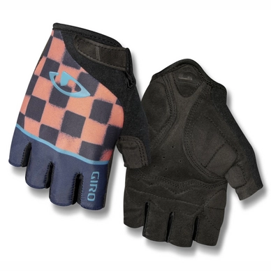 Fietshandschoen Giro Women Jag Ette Midnight Blue Peach Checkers