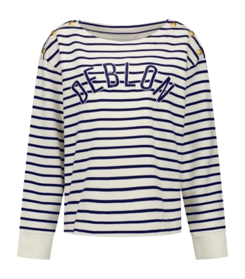 Pullover Deblon Letitia Striped Damen Pearl Navy