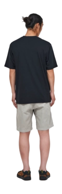 3---Gramicci-G4SU-T096-Unisex-Black-One-Point-Logo-Tee-Front-Model-Back