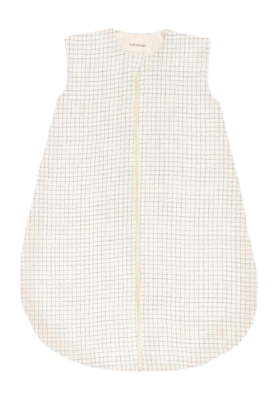 Gigoteuse Nobodinoz Fluffy Mi-Warm 0-6 M Blue Grid