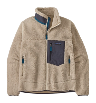 Vest Patagonia Men Classic Retro-X Jacket Natural w/Smolder Blue