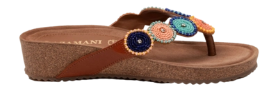Flip Flops Lazamani 75.455 Damen Tan Multi