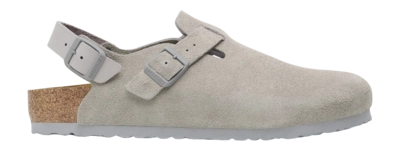 Clog Birkenstock Tokio Suede Leather Damen Stone Coin Narrow