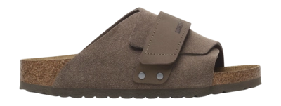 Slipper Birkenstock Unisex Kyoto Nubuck Leather Suede Concrete Gray Narrow
