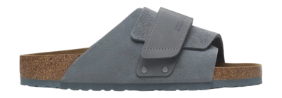 Slipper Birkenstock Unisex Kyoto Nubuck Leather Suede Basalt Gray Regular