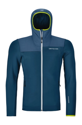 Sweatjacke Ortovox Fleece Plus Hoody Herren Petrol Blue