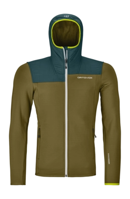 Sweatjacke Ortovox Fleece Plus Hoody Herren Green Moss