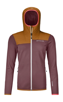 Sweatjacke Ortovox Fleece Plus Hoody Damen Mountain Rose