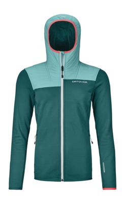 Sweatjacke Ortovox Fleece Plus Hoody Damen Pacific Green