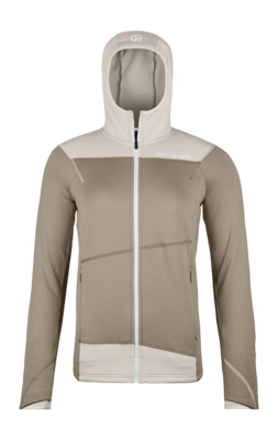 Sweatjacke Ortovox Fleece Light Hoody Damen Grey Sand