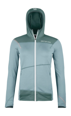 Sweatjacke Ortovox Fleece Light Hoody Damen Glacier Grey