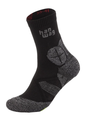 Wandelsok Hanwag Unisex Hike Socke Asphalt Green - Schoenmaat 36