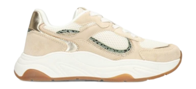 Sneaker POSH by Poelman Women Macy Beige With Combination