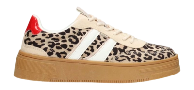 Sneaker POSH by Poelman Women Lily Brown With Animalprint