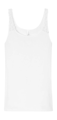 Débardeur Schiesser Women 144362 Overhemdconcept White
