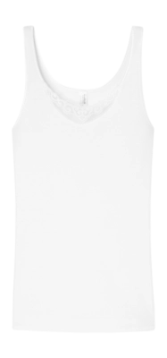 Débardeur Schiesser Women 144367 Overhemdconcept White