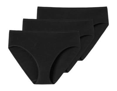 Sous-Vêtement Schiesser Women 145425 Coton Essentiels Black (Lot de 3)