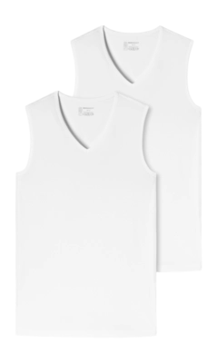 Débardeur Schiesser Men  173981 95/5 White(Lot de 2)