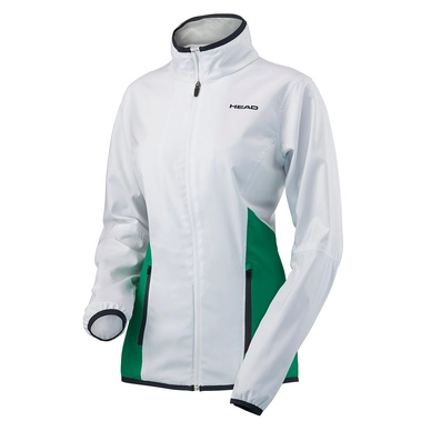 Veste de Tennis HEAD Club Jacket Women White Green Club