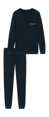 Pyjama Schiesser 179295 Fine Interlock Herren Dark Blue