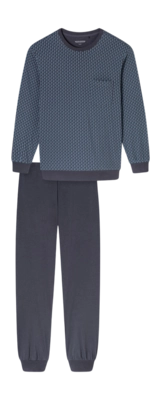 Pyjama Schiesser Homme 181156 Confort Essentiels Graphite