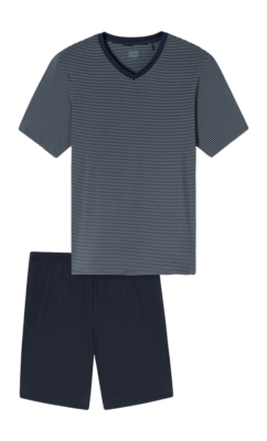 Pyjama Schiesser 181178 Long Life Soft Herren Navy