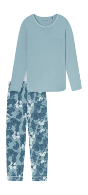 Pyjama Schiesser 181237 Comfort Nightwear Damen Mineral