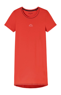 Nachthemd Schiesser 181252 Casual Essentials Damen Bright Red