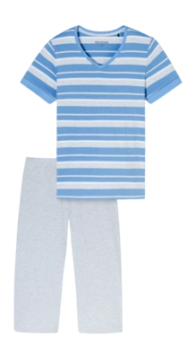Pyjama Schiesser Women 181254 Casual Essentials Light Blue