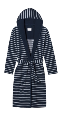 Badjas Schiesser Women 181535 Feather Terry Navy