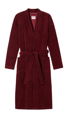 Badjas Schiesser Men 181536 Feather Terry Burgundy