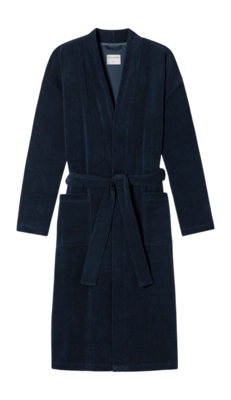 Badjas Schiesser Men 181536 Feather Terry Dark Blue