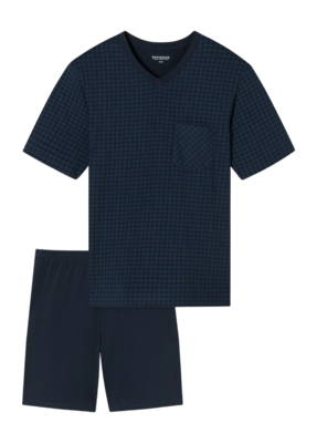 Pyjama Schiesser Homme 182193 Confort Essentiels Night Blue