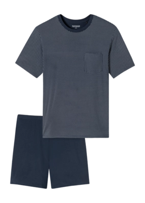 Pyjama Schiesser 182195 Comfort Essentials Herren Night Blue