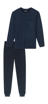 Pyjama Schiesser 182196 Comfort Essentials Herren Dark Blue
