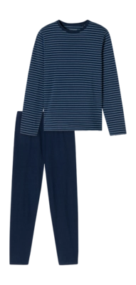 Pyjama Schiesser 182197 Casual Essentials Herren Admiral