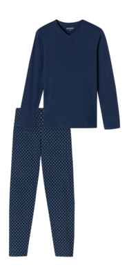 Pyjama Schiesser 182199 Casual Essentials Herren Admiral (Extra Long)