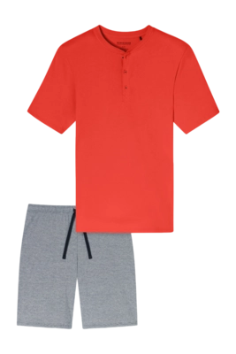 Pyjama Schiesser Men 182606 Casual Nightwear Bright Red